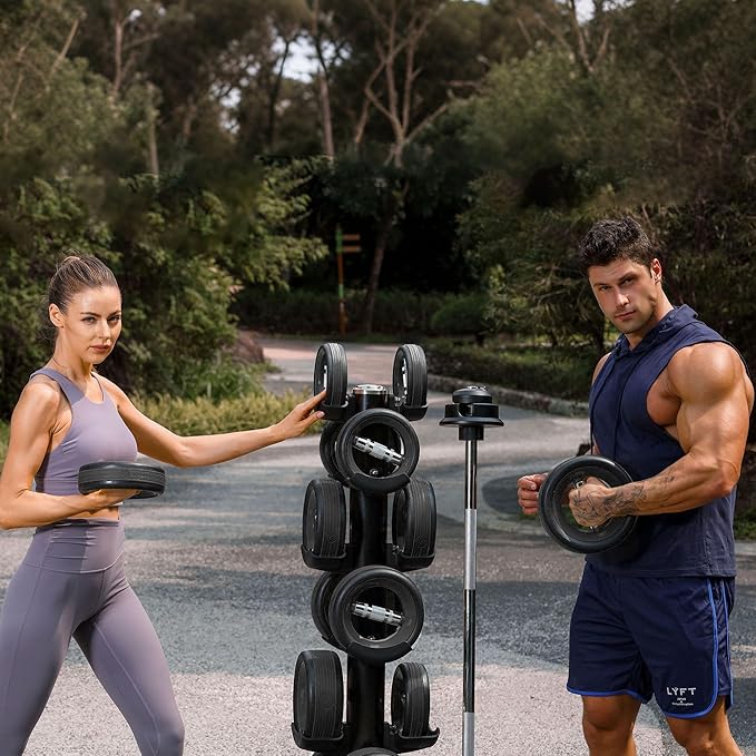 Dumbbell Weight Plates –Dual Purpose Ergonomic Fitness Equipment, Multifunctional Design for Strength Training, Full Body Workouts and Home Gym