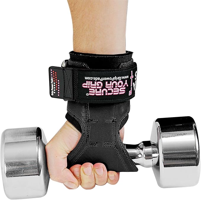 Cobra Grips PRO Weight Lifting Gloves Heavy Duty Straps Alternative with Power Lifting Hooks Padded Wrist Support for Deadlifts & Bodybuilding