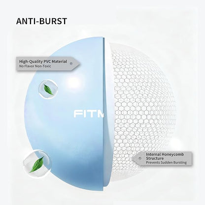 FITMIND_Pilates Ball 10 Inch Anti-Burst Slip Resistant Mini Yoga Ball for Fitness, Core Training, Physical Therapy, Balance, Stability, Stretching 200kg 440lbs Capacity