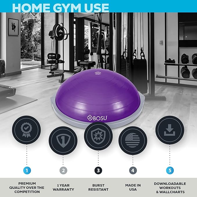 Bosu Balance Trainer, 65cm - Purple/ Gray
