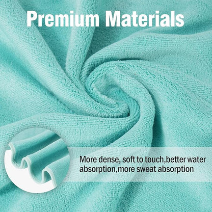 2 Pack Microfiber Gym Towels, 380 GSM 15"x31" Bigger Size Super Soft Quick-Drying Towels for Workout, Yoga, Fitness, Sports, Sweat Absorbent & Lightweight