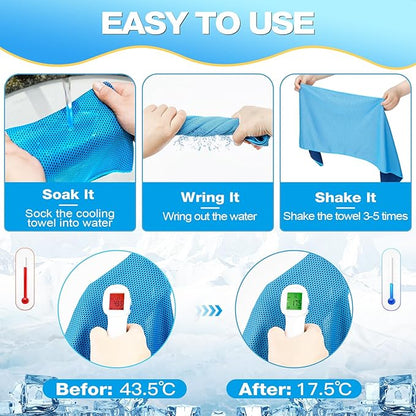 MENOLY 200 Packs Cooling Towels Bulk, Cooling Towels for Neck and Face, Gym Towels Soft and Breathable Sweat Rags for Sports, Yoga, Hiking, Camping, Running, Fitness, Workout