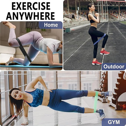 Resistance Bands for Working Out, Latex Exercise Bands Set of 5, Elastic Bands for Exercise with Workout Guide and Carry Bag, Fitness Bands for Strength Training, Yoga, Pilates, Home Workout