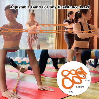 7 Ring Adjustable Loop Resistance Bands for Working Out Walk at Home，Workout Bands Exercise Stretch Band for Women&Men Fitness, Yoga, Pilates-Non-Slip, Durable Rubber, Home/Gym Use