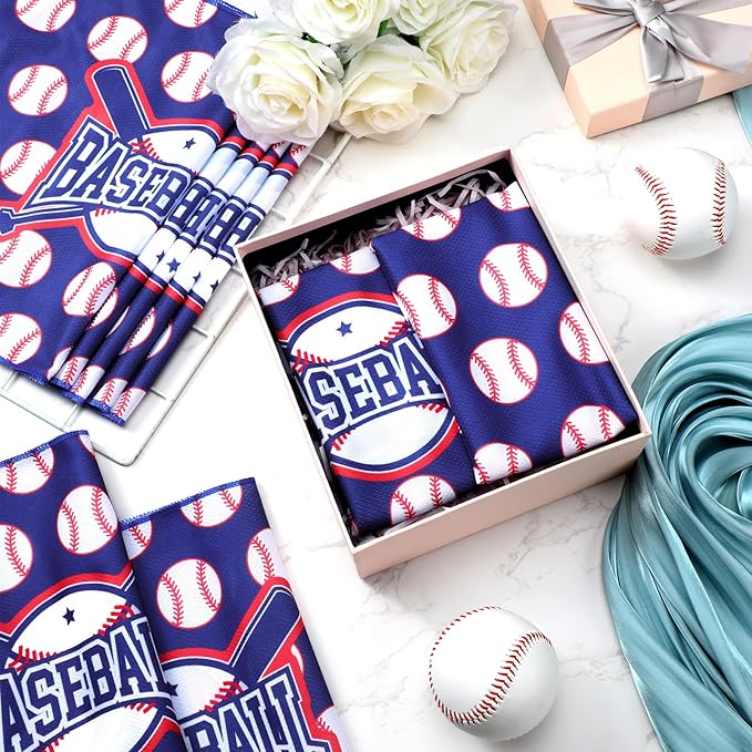 Peryiter 20 Pcs Baseball Towel 40 x 12 Inch Breathable Ice Towel with Storage Bag Quick Dry Microfiber Team Gift Fitness Camping Gym Running Sports Men Women Coach Gift