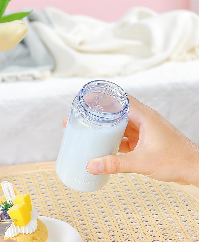 9 oz Tritan Colored Water Bottle,Infuser Small Water Bottle,Lightweight,Resuable,Leak Proof,Wide Opening,Cute and Clear(Light Blue)