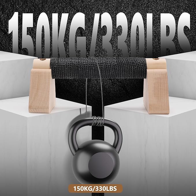 2Pcs Parallettes Bar Multifunctional Wooden Calisthenics Bar Pushup Handles for Strength Training