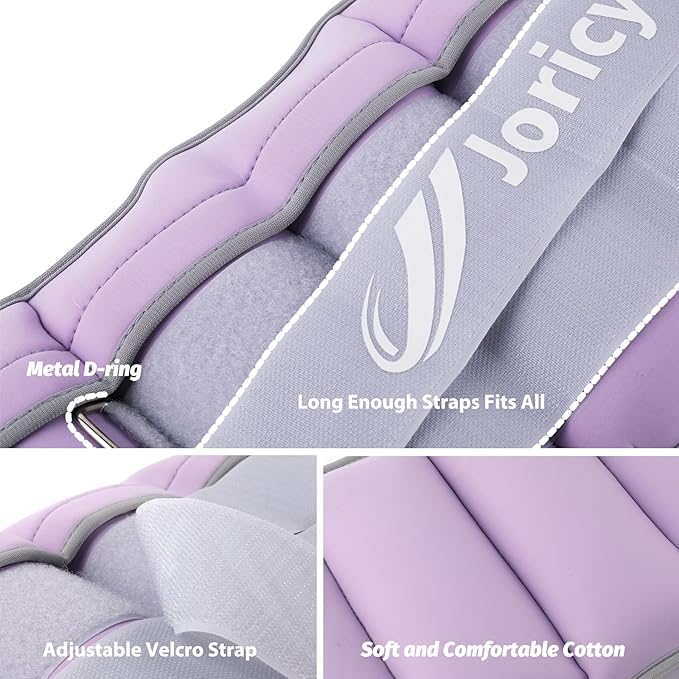 Adjustable Ankle Weights for Women Men 1/2/3/4/5/6/8/10/12/20 LBS 1 Pair Wrist Leg Arm Weights with Removable Weight Strength Training Weight for Walking Running Fitness Physical Therapy