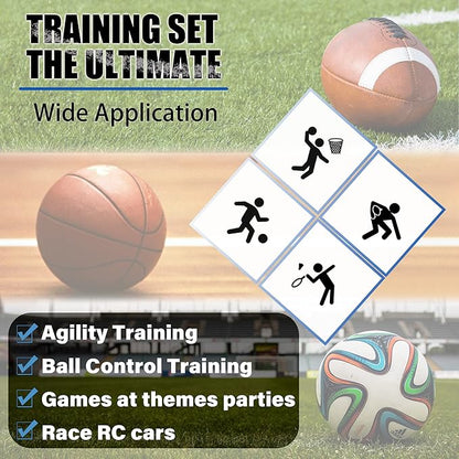 8 Pcs Sport Cones for Drills，9 Inch Agility Training Cones Sports with Carry Bag, Basketball Training Cones for Soccer Football Basketball Speed Grab Drills and Training
