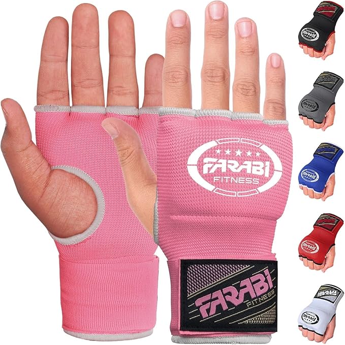Farabi Quick Wraps Gloves Gel Paded Hand Wraps Adult MMA Boxing Muaythai Bandages Hand Protector 80cm Meter Wrist Support Strap Pair