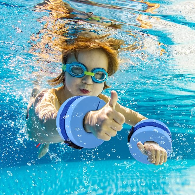 Carperipher Water Aerobics Set for Aquatic Exercise, Pool Fitness Equipment Foam Water Dumbbell Set, New Upgrade Aquatic Dumbbells and Foam Swim Aquatic Cuffs, Water Workout Fitness Tool