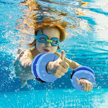 Carperipher Water Aerobics Set for Aquatic Exercise, Pool Fitness Equipment Foam Water Dumbbell Set, New Upgrade Aquatic Dumbbells and Foam Swim Aquatic Cuffs, Water Workout Fitness Tool