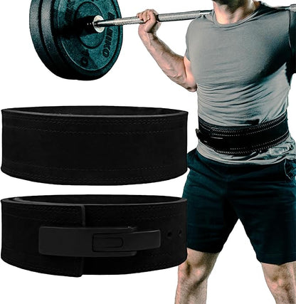 Hawk Sports Weightlifting Belt for Men and Women, Black 10mm Thick, 4-Inch Wide Lever Belt for Safely Increasing Weight and Lifting Power for Deadlifts, Squats, and Other Workouts