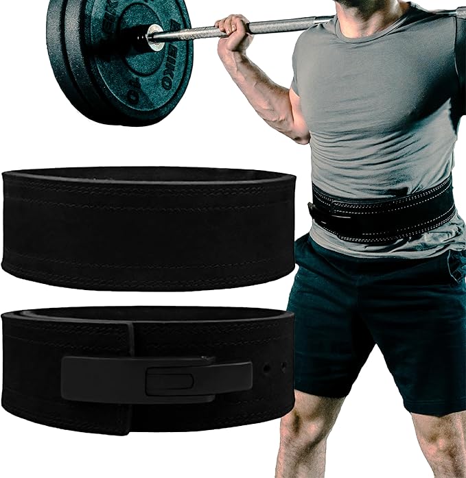 Hawk Sports Weightlifting Belt for Men and Women, Black 10mm Thick, 4-Inch Wide Lever Belt for Safely Increasing Weight and Lifting Power for Deadlifts, Squats, and Other Workouts
