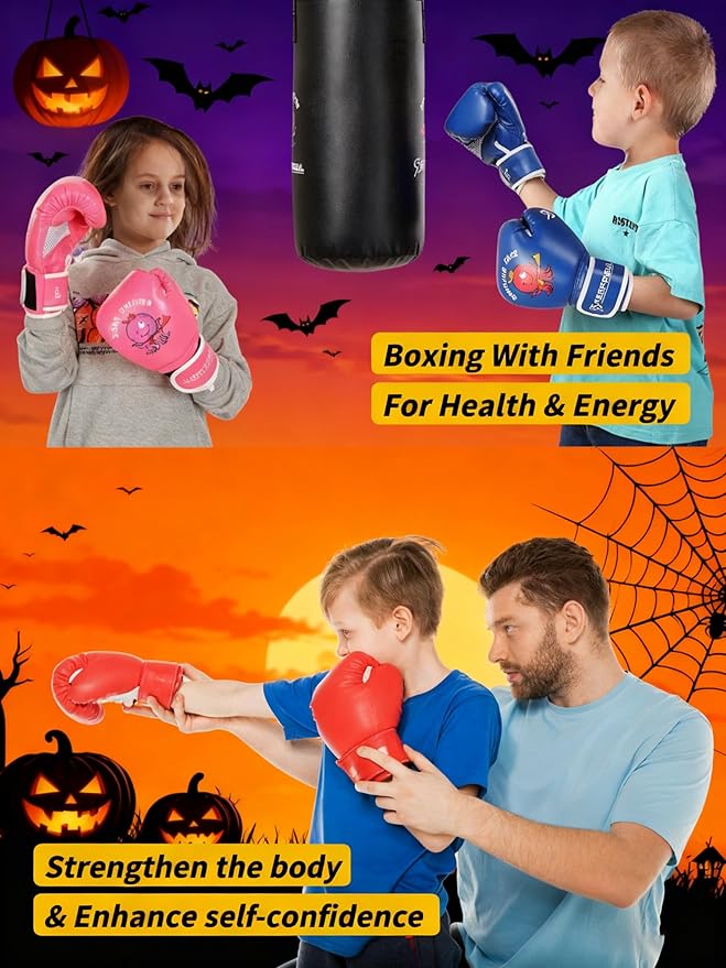 Upgrade Kids Boxing Gloves for 3-8 Year Boys and Girls, Toddler Boxing Gloves for Kids Training, Boxing Gloves Kid Sparring for Punching Bag, Kickboxing, Muay Thai, MMA