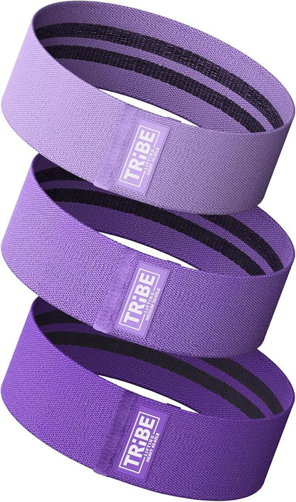 Tribe Lifting Fabric Resistance Bands for Legs - Workout Bands Resistance Bands for Men and Women - Booty Bands for Working Out - Exercise Bands Resistance Bands Set - Elastic Bands for Exercise
