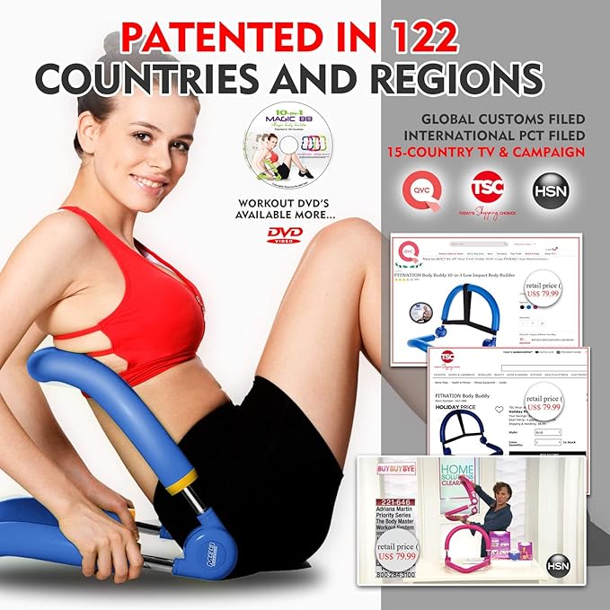Ab Machine for Home Gym – All-in-One Abs Workout Equipment, Core & Sit Up Trainer for Stomach Exercise, USA Patented Ab Crunch Machine, Black