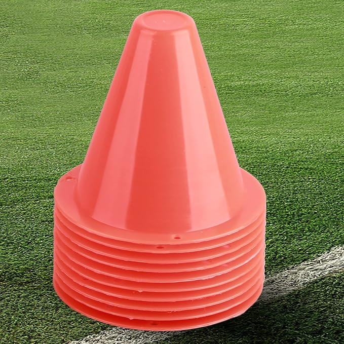 10-Pack Football Training Cones, Bracket Accessories, Obstacle Marking Set