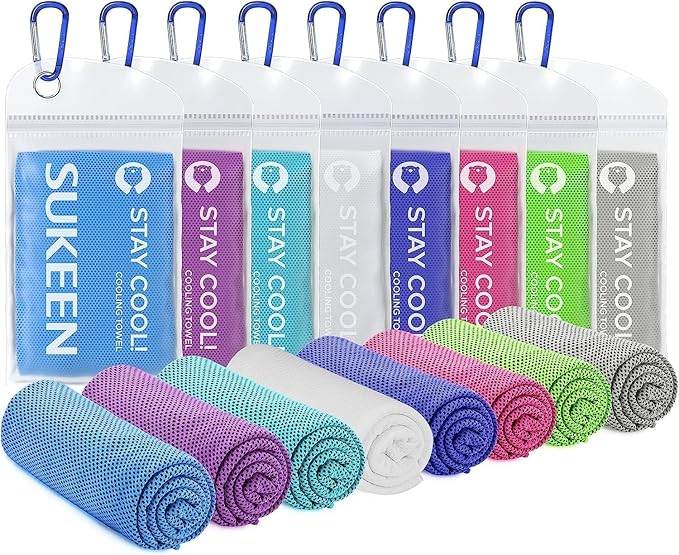 Sukeen Cooling Towel (40"x12"), Ice Towel, Soft Breathable Cooling Towels for Hot Weather, Gym Towels for Sport, Yoga, Running, Workout, Camping, Fitness,Workout & More Activities