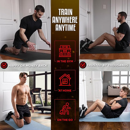 Vikingstrength VOL 2 Nordic Hamstring Curl with Extra Long Straps - Super Stability, Nordic Curl Home Equipment, glute, Hamstring, Speed and Exercise Handles, Ankle Straps and V-Strength Workout App