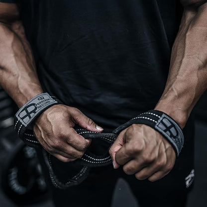 Deadlift Straps - Figure 8 Weightlifting Straps for Powerlifting, Bodybuilding, Strongman – Heavy Duty Grip Support Wrist Wraps for Men & Women