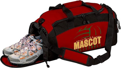 Personalized Volleyball Duffel Bag with Shoe Compartment – Custom Name Volleyball Sports Bag for Girls & Boys – Large Team Gym Bag for Practice, Travel & Tournaments