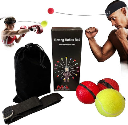 Boxing Reflex Ball Headband, Punching Ball Headband, MMA Training Equipment, Boxing Equipment, Home Workout Equipment for Men, Kids Boxing Set, Boxing Reflex Ball
