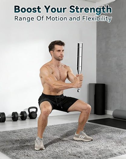 Adjustable Macebell, 6/8/13-in-1 Indian Club Weighted for Strength Training, Shoulder & Grip Workouts, Progressive Weight System