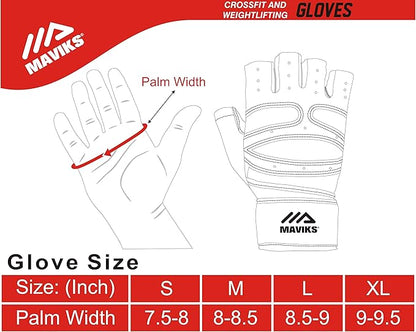 Workout Gloves for Men and Women Weight Lifting Gloves with Wrist Wrap Support for Gym Training Weightlifting Crossfit Pull-ups Exercise Glove for Ladies & Gents