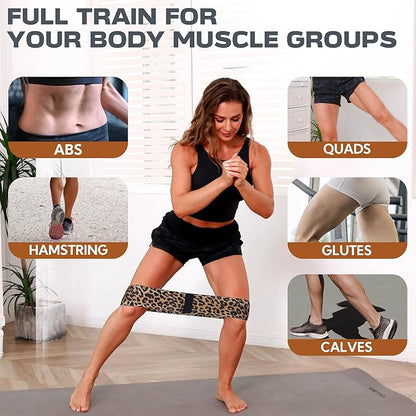 Booty Bands, 3 Levels Hip Bands, Polyester-Cotton and Latex Silk Workout Bands Resistance Bands for Home, Gym, Fitness, Pilates, Yoga (Pack of 3)