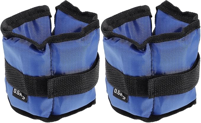 2pcs Wrist and Ankle Weights Sandbag 1kg Arm and Leg Weighted Straps for Men Women Fitness Running Pilates Gym Aerobics Workout