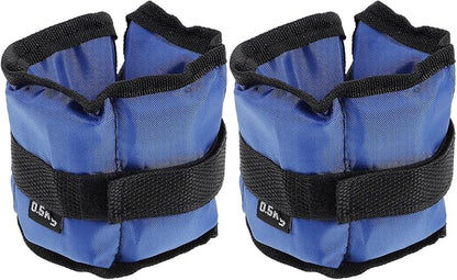 2pcs Wrist and Ankle Weights Sandbag 1kg Arm and Leg Weighted Straps for Men Women Fitness Running Pilates Gym Aerobics Workout