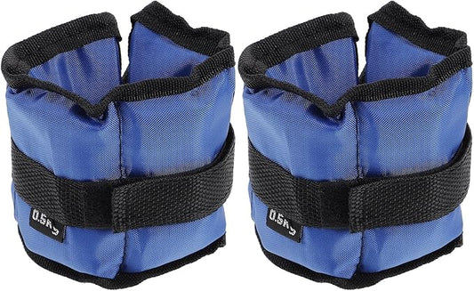 2pcs Wrist and Ankle Weights Sandbag 1kg Arm and Leg Weighted Straps for Men Women Fitness Running Pilates Gym Aerobics Workout