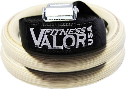 Valor Fitness Wood and Plastic Gymnastics Exercise Rings with Adjustable Straps – Promotes Muscular Physique and Improves Performance in Cross Training and Strength Training