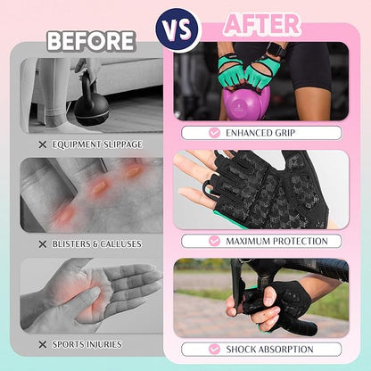 SIMARI Workout Gloves for Women Men with Full Palm Protection, Strong Grip, Cushion Impact, Breathable, Suitable for Gym Training, Kayaking, Weight Lifting, Exercise, Fitness, Cycling