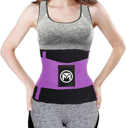 Moolida Waist Trainer Belt for Women or Men Waist Trimmer Workout Fitness Back Support Belts