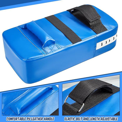 Poen 7 in 1 Taekwondo Kick Pad Boxing Training Equipment Punching Mitts Martial Arts Wrist Band Adjustable Soft Pads Set for Karate Muay Thai MMA Training