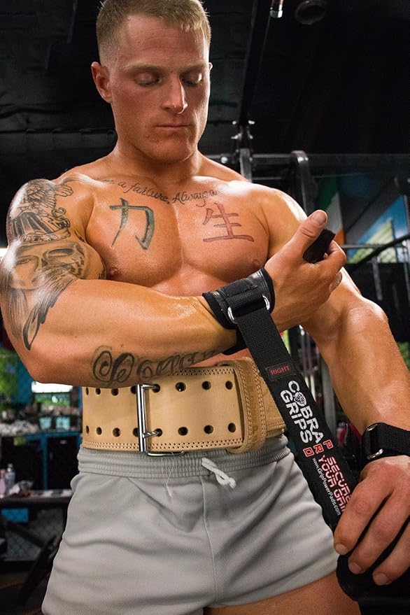 Cobra Grips PRO Weight Lifting Gloves Heavy Duty Straps Alternative with Power Lifting Hooks Padded Wrist Support for Deadlifts & Bodybuilding