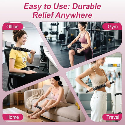 Muscle Roller Stick, Muscle Roller, Liposuction Massage Roller for Lymphatic Drainage, Massager Stick for Relief Muscle Soreness, Trigger Points, Help Exercise Runner Legs, Back Recovery