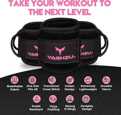 Ankle Straps for Cable Machines Women, Glute Kickback Cable Machine Attachments, Gym Ankle Cuffs, Wrist Cuffs for Workout, Leg Training Accessory, Fitness Gear for Home or Gym