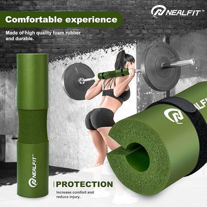 Barbell Pad Squat Pad for Squats—Squat Bar Pad—Great for Weightlifting,Lunges and Hip Thrusts—Foam Sponge Pad—Fit Standard and Olympic Bars Perfectly
