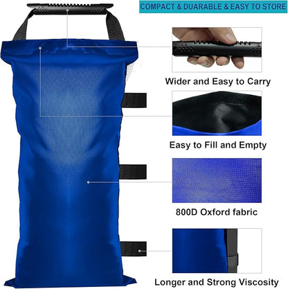 SANWAY 120 LBS (Unfilled) Sand Bags for Canopy Weights, Windproof-Portable and Durable to Secure Tents, Canopies, and Umbrellas-Blue
