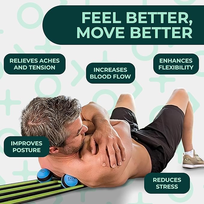 Deep Recovery Body Track Deep Tissue Back & Psoas Muscle Release Tool – Full Body Massage Track with Grooved Channels for Massage Ball Control and Use (Balls Not Included)