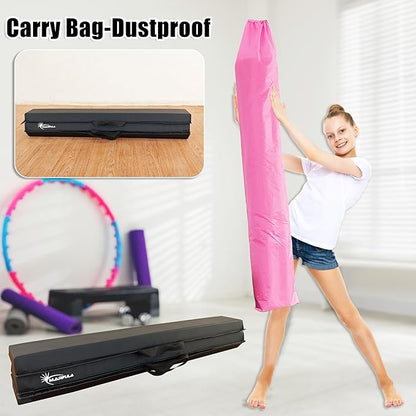 MARFULA 6 FT / 8 FT / 9 FT / 10 FT Folding Gymnastic Balance Beam for Kids with Carry Bag for Home and Club Use