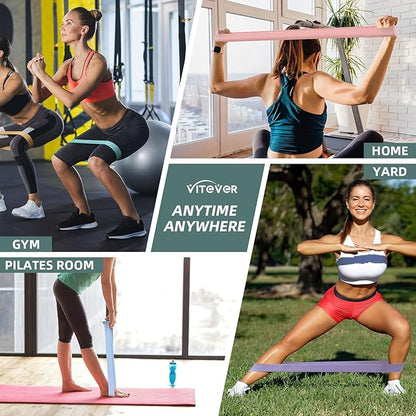 Booty Bands Set, Resistance Bands for Working Out, Exercise Bands for Women and Men Legs and Butt, Stretch Bands for Pilates, Yoga Starter Set