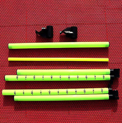 Adjustable Scale Agility Hurdles Football Track and Field Training Jumping Bar Set Outdoor Detachable Dogs Speed Ladders Obstacles,Green,60cm