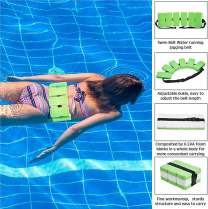 5 Pcs Pool Aquatic Exercise Set Including 2 Lightweight Water Dumbbells, 2 Ankle Swimming Weights, and Swim Belt Water Exercise Equipment for Aquatic Aerobics