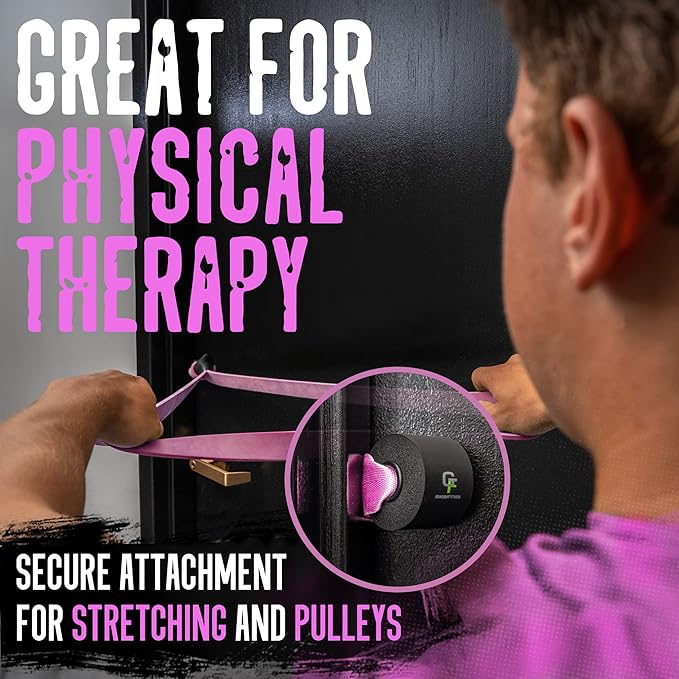 Gradient Fitness Door Anchor for Resistance Bands | Heavy Duty Resistance Band Door Anchors for Stretching Straps, Physical Therapy Exercises & Closed Loop Bands. Door Anchor for Home Gym Workout