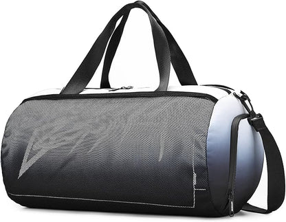 BE SMART Waterproof Mens Gym Bag with Shoe Compartment, Duffle Bag with Wet Pocket for Men, Lightweight Sport Carry On Duffel Bag for Travel, Sports, Fitness & Workout(Black Gradient)