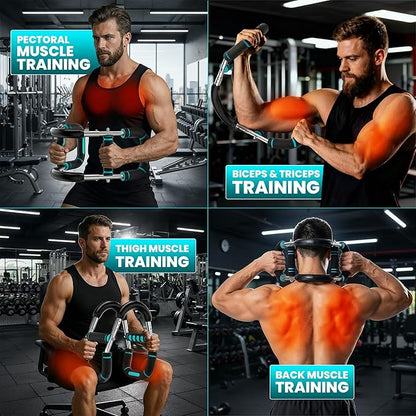 Twister Arm Trainer, Adjustable Dual Resistance (30-90, 90-120 Lbs) Upper Body Chest Exerciser And Hand Grip Strength Trainer, Portable Training Equipment For Chest & Arm Workout, Best For Home Gym